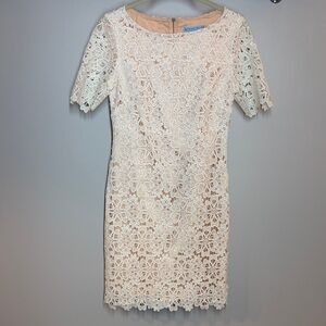 Antonio Melani Crochet Lace Overlay Dress
